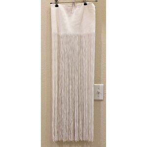 Carabella: Swim suit skirt cover up, fringe, wrap style, ONE SIZE